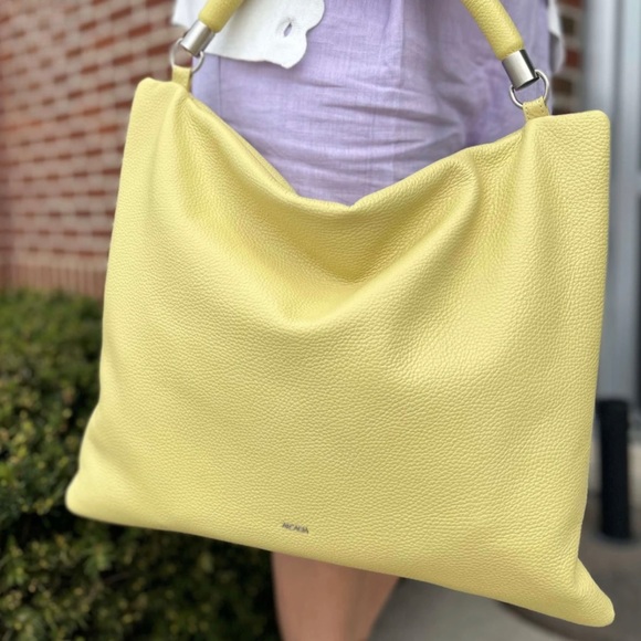 ARCADIA • Lime Yellow Clara Doll Purse Tote Bag Over The Shoulder Crossbody - Picture 4 of 7